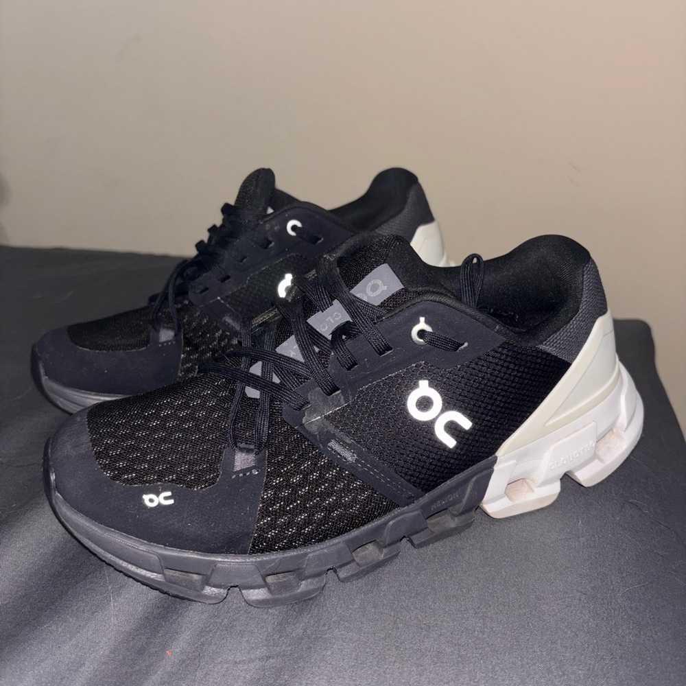On Cloud Black and White Athletic Sneakers